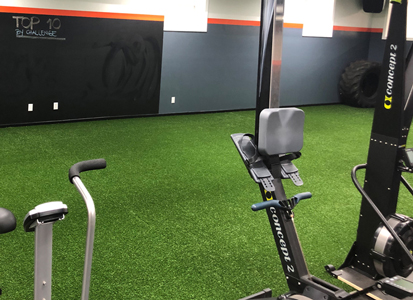 Turf in home gym