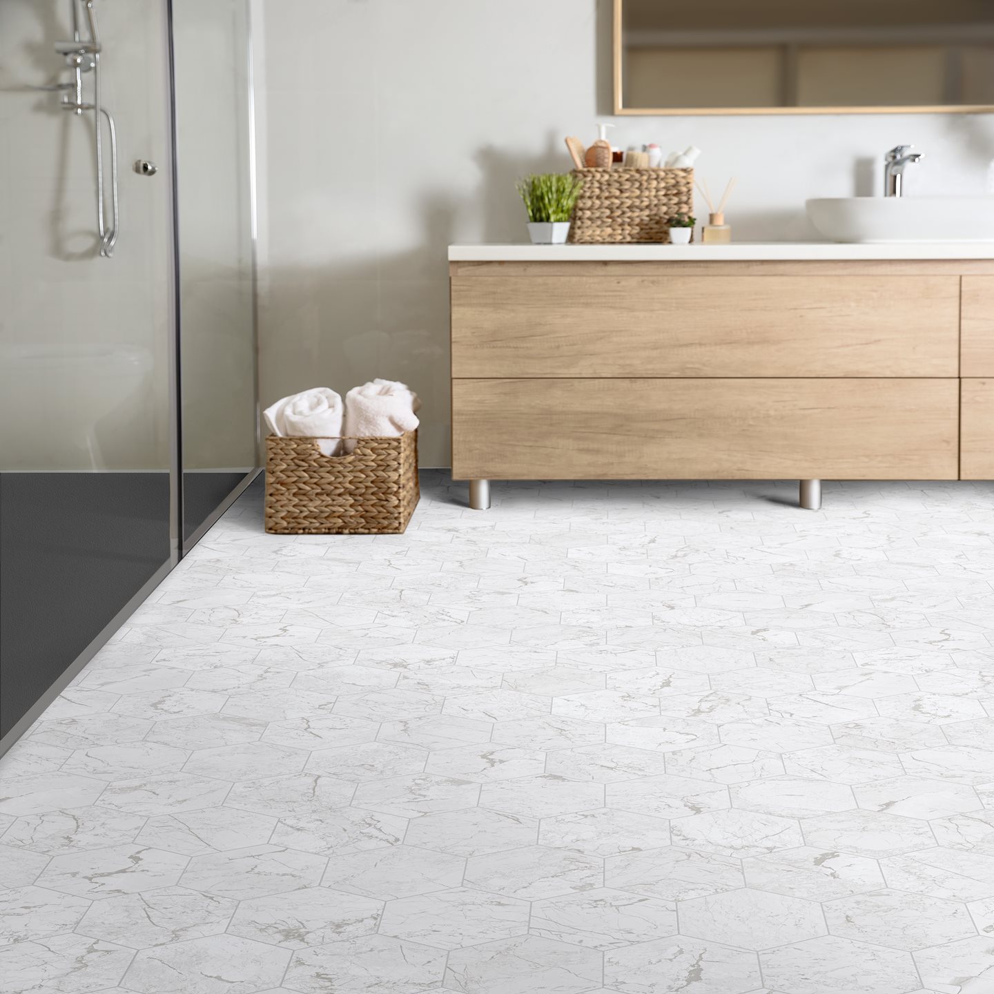 TruTEX in Nero Hex, White by Tarkett